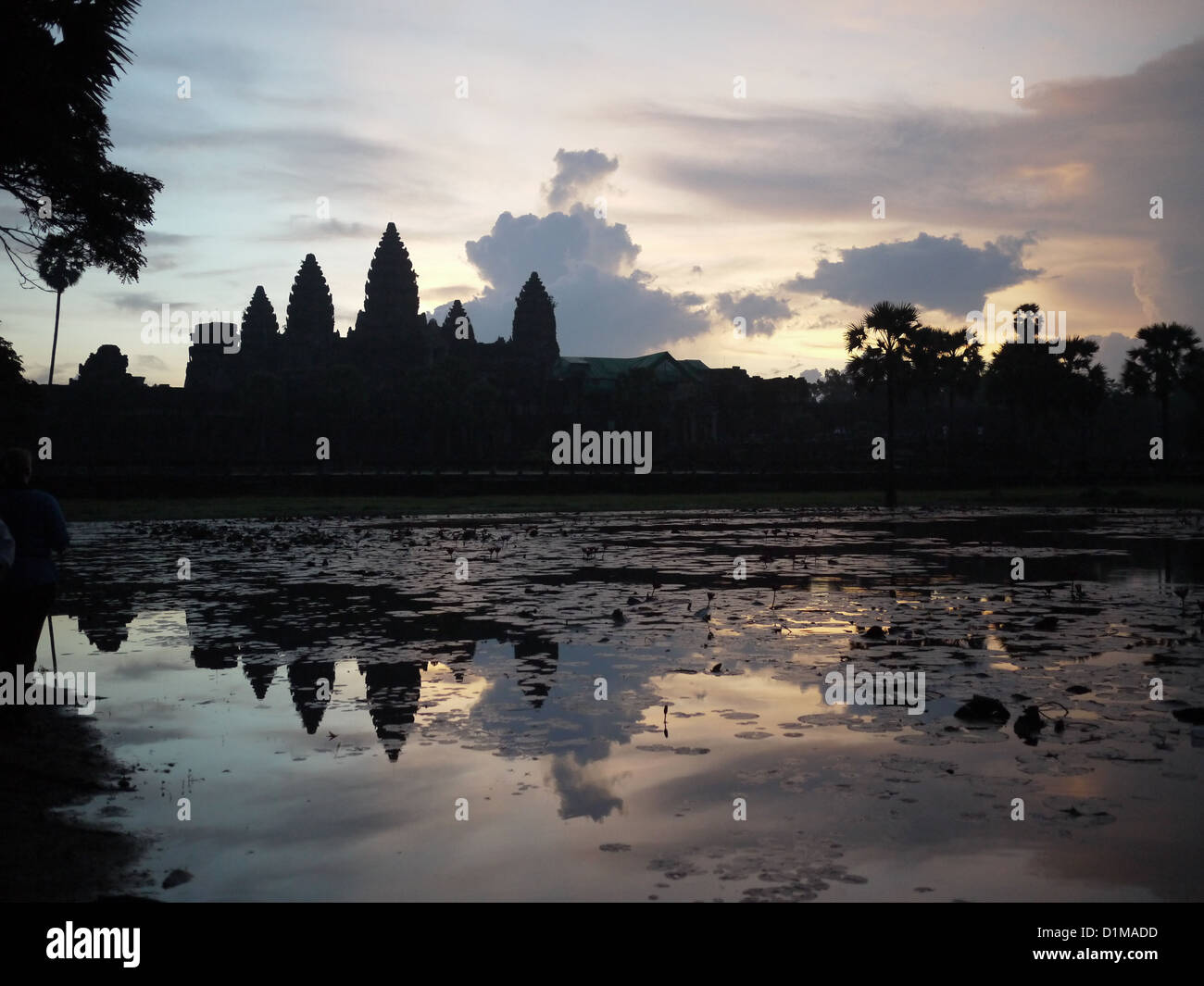 angkor wat water reflection khmer structure Stock Photo Alamy