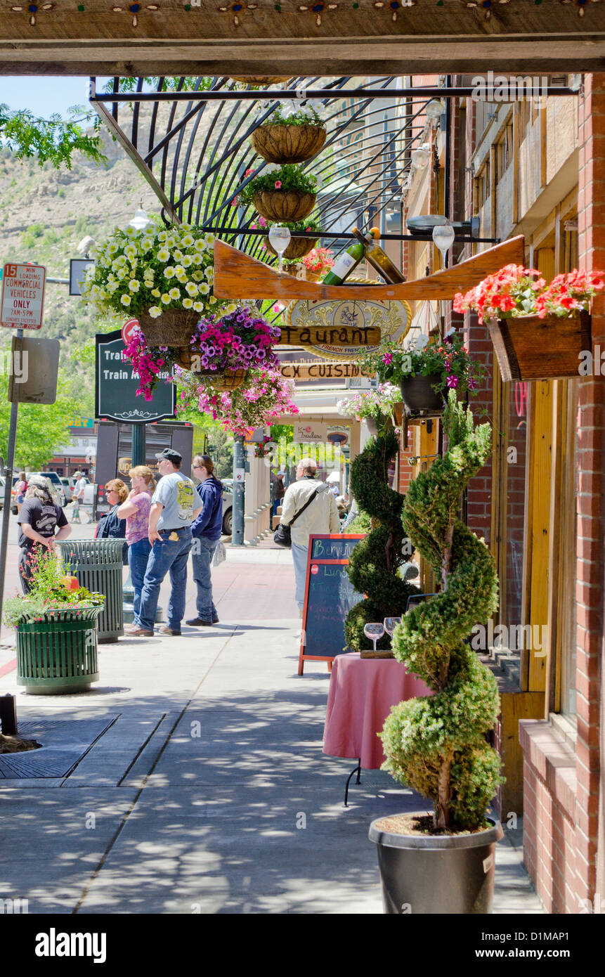 Historic Durango Colorado with its famous railroad museum and trains