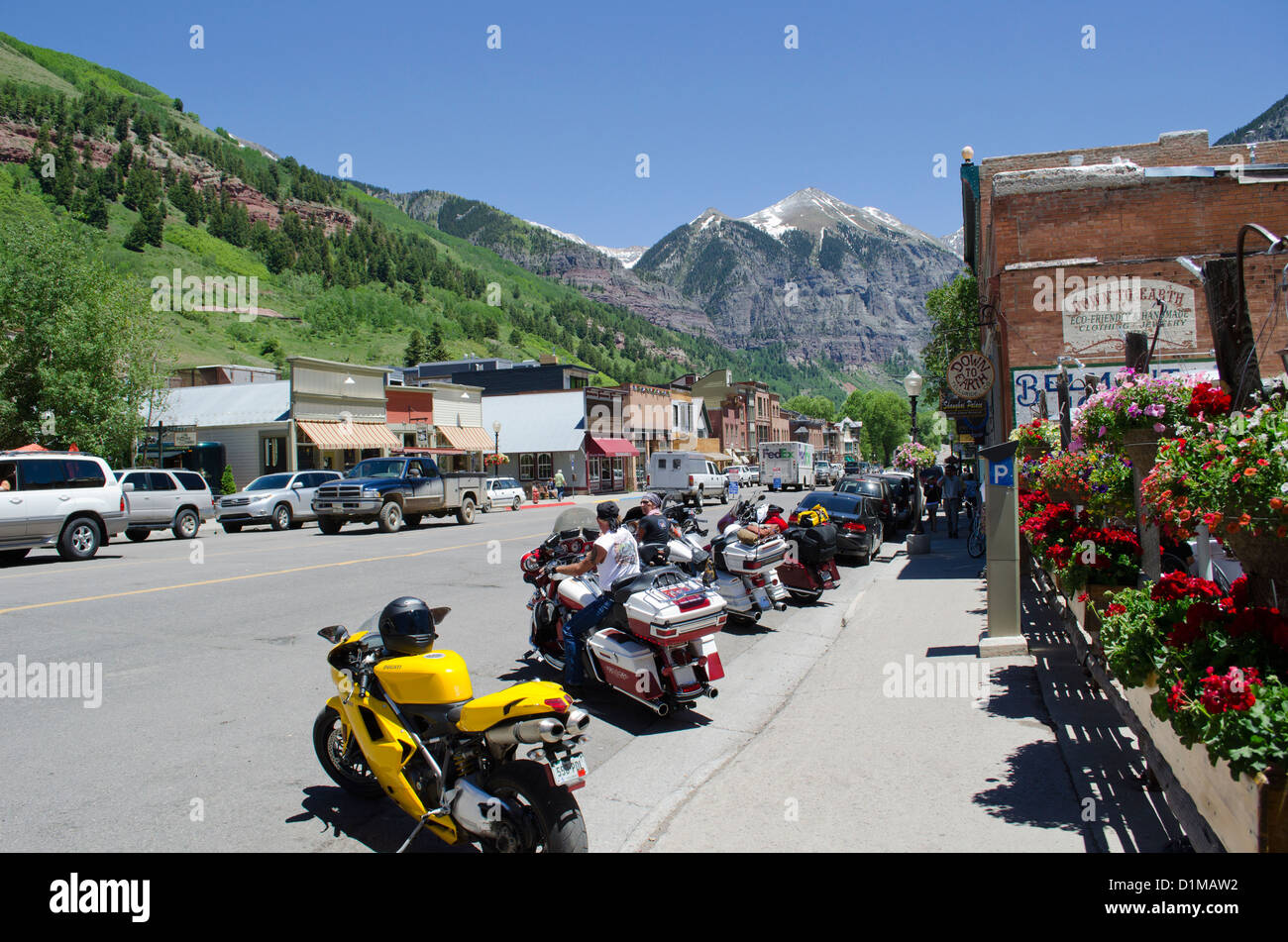 Ouray Colorado also known as "the Switzerland of America" is a former  mining town in the San Juan mountains of southern Colorado Stock Photo -  Alamy