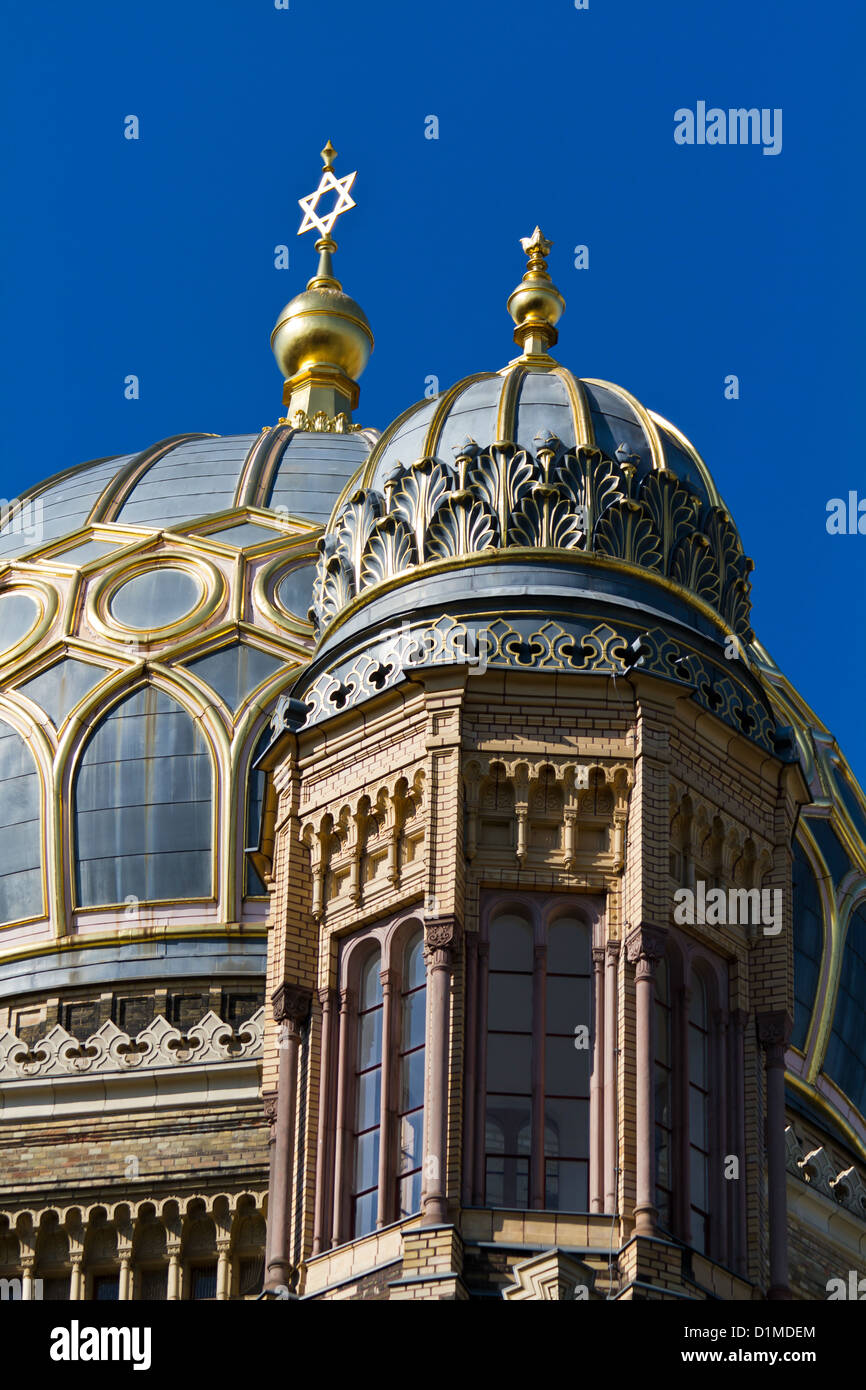 The Cupola of the Jewish Synagogue in Berlin Mitte, Germany Stock Photo