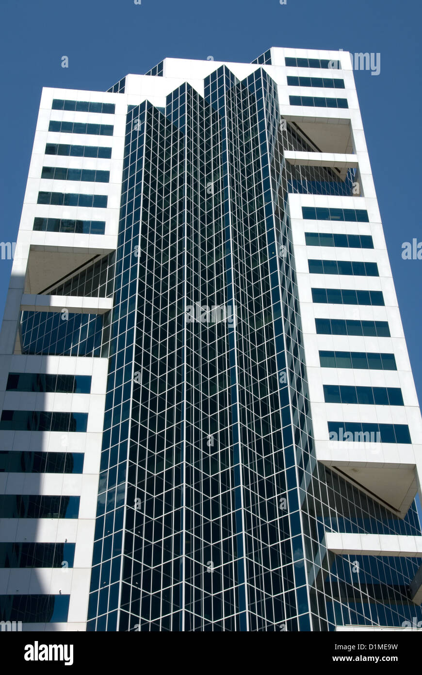 The glass facade of an inner-city building, Sydney, Australia Stock ...