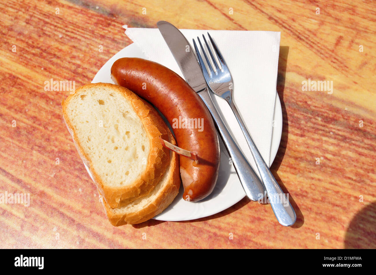 Kranjska klobasa or Krainer Wurst or Carniolian sausage Stock Photo