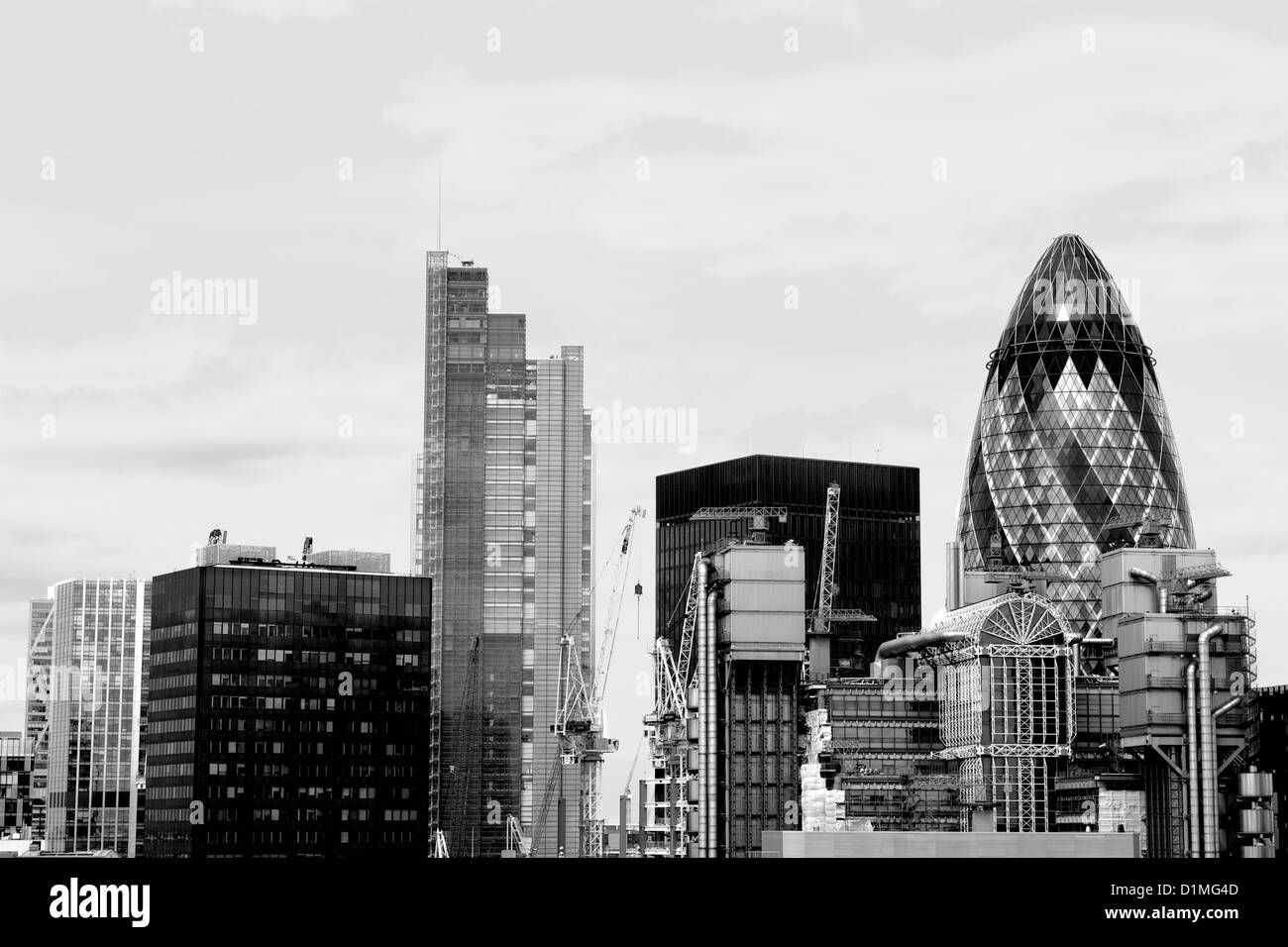The City of London or financial district skyline, London, UK Stock Photo