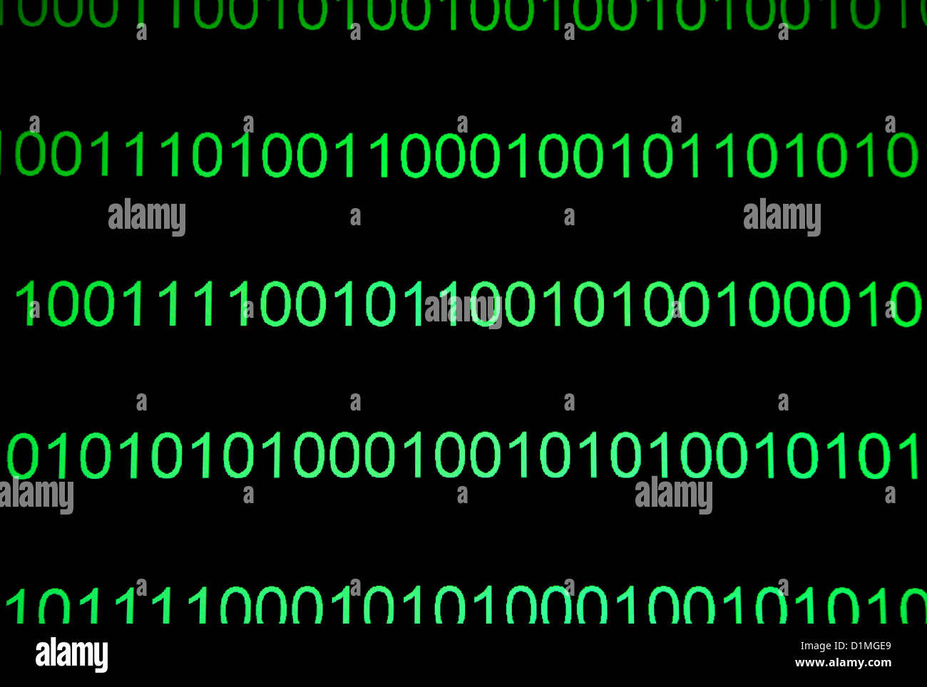 Representation of binary code numbers on computer screen, London Stock ...