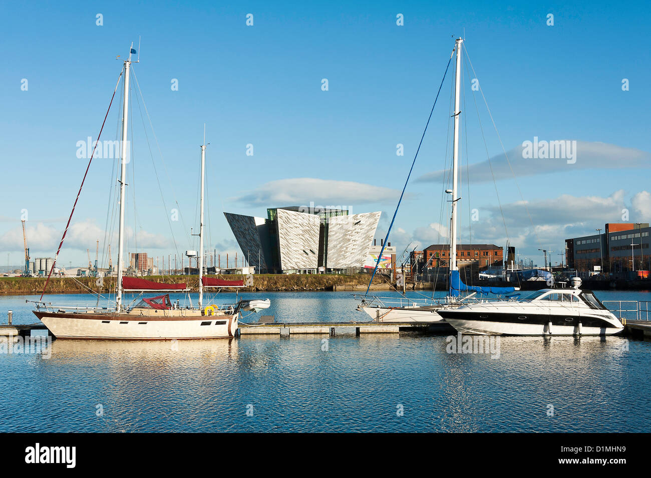 The Beautiful Exterior of the Titanic Museum in Titanic Quarter Near ...