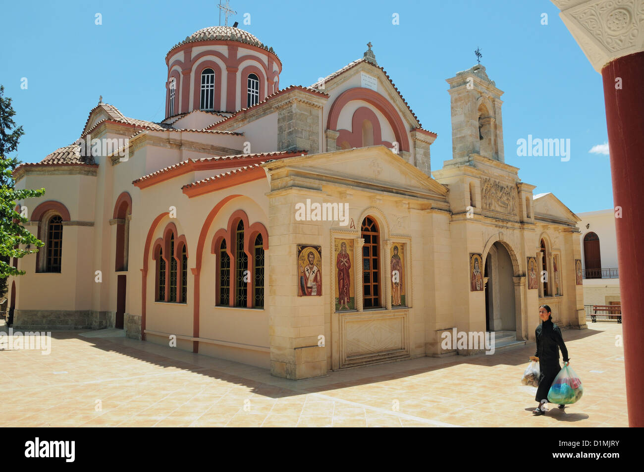Historic monastery in Crete, Greece Stock Photo