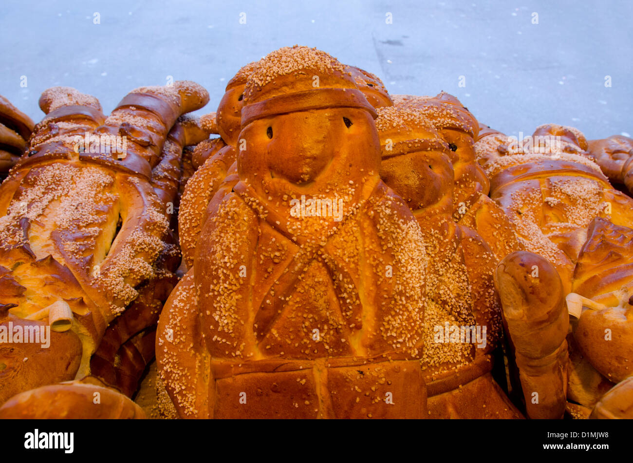 Switzerland, Basel. Traditional salted pretzel "bread boy Stock Photo