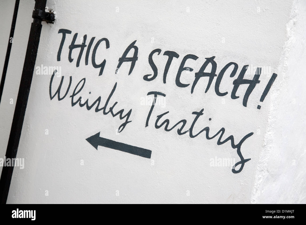 Gaelic Whiskey Tasting Sign; Eilean Larmain; Isle of Skye; Scotland