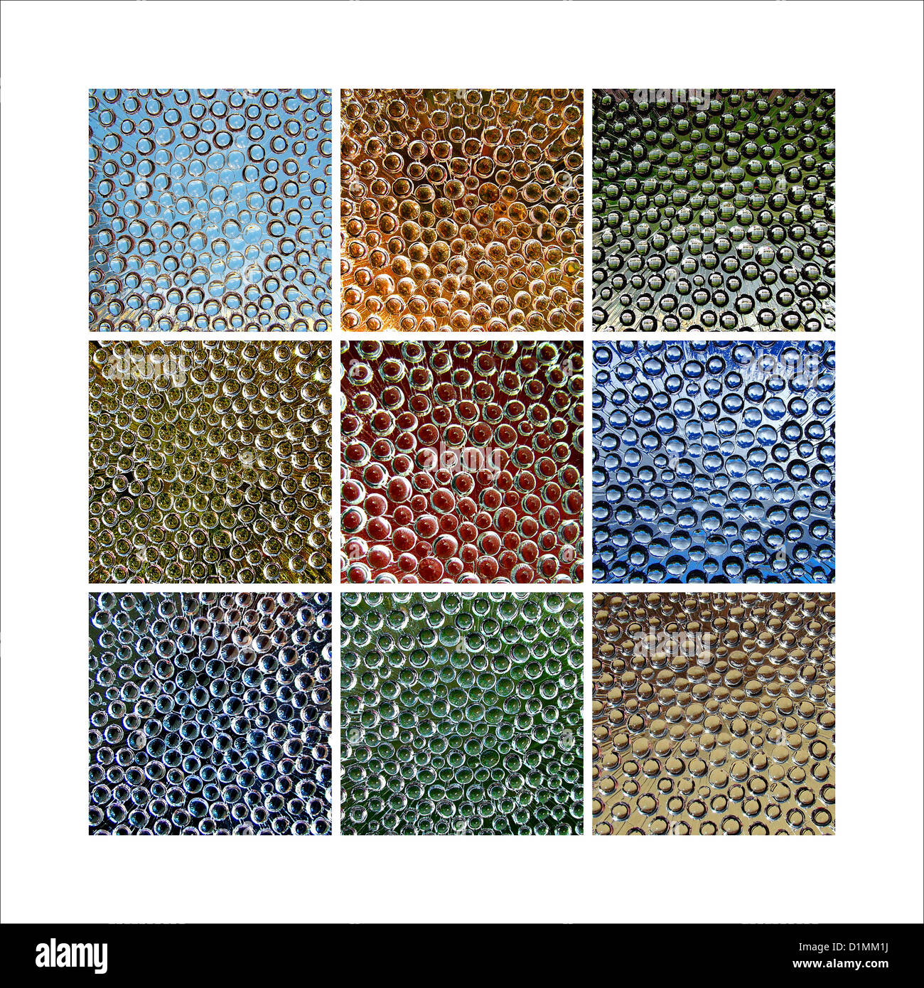 Glass Samples Collage Glass Bubbles Collage Stock Photo - Alamy