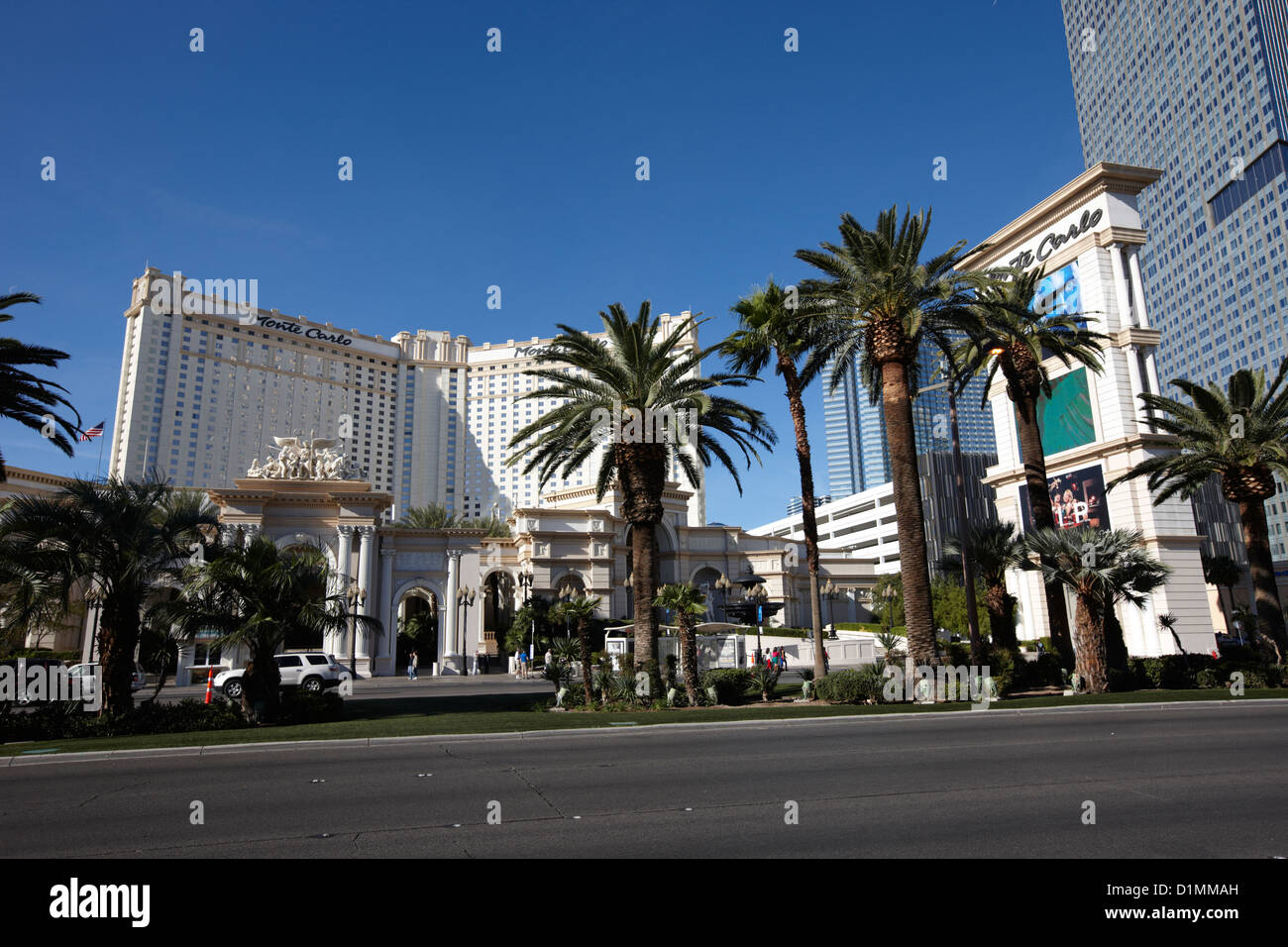 the monte carlo hotel and casino on Las Vegas boulevard south Nevada USA Stock Photo