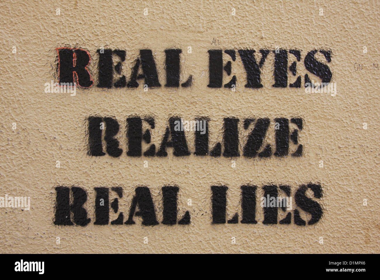 Real eyes realize real lies hi-res stock photography and images - Alamy