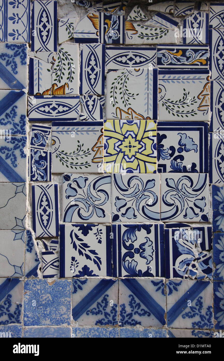 Patchwork of azulejos of Portugal Stock Photo - Alamy