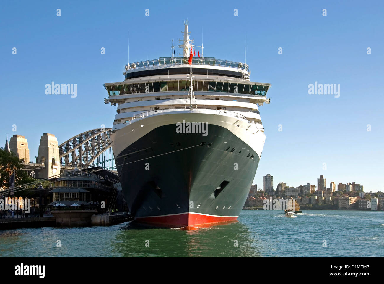 A luxury cruise ship berthed in Sydney Harbour, Australia Stock Photo