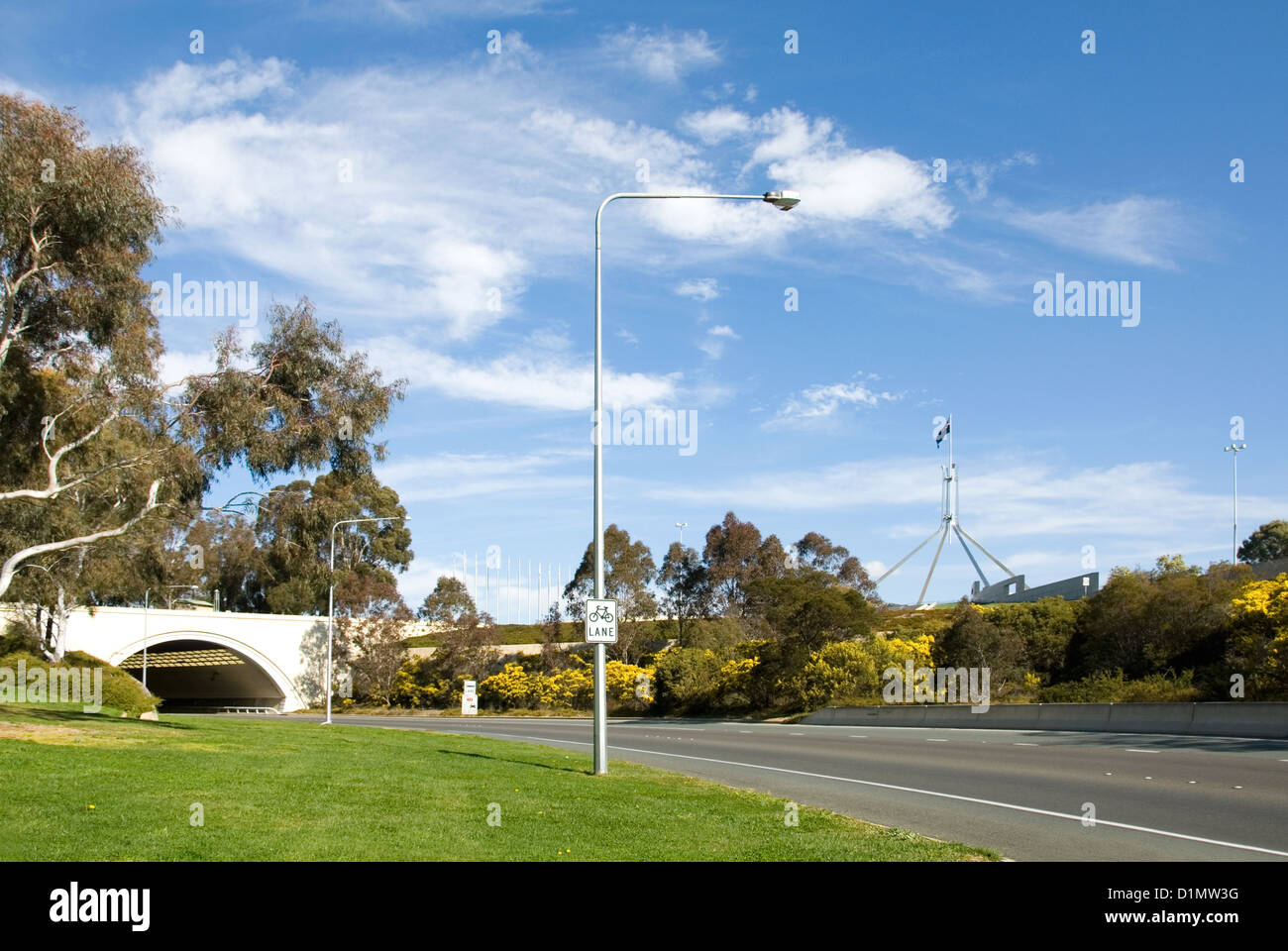 A short tunnel under a road near Parliament House, Canberra, Australia Stock Photo