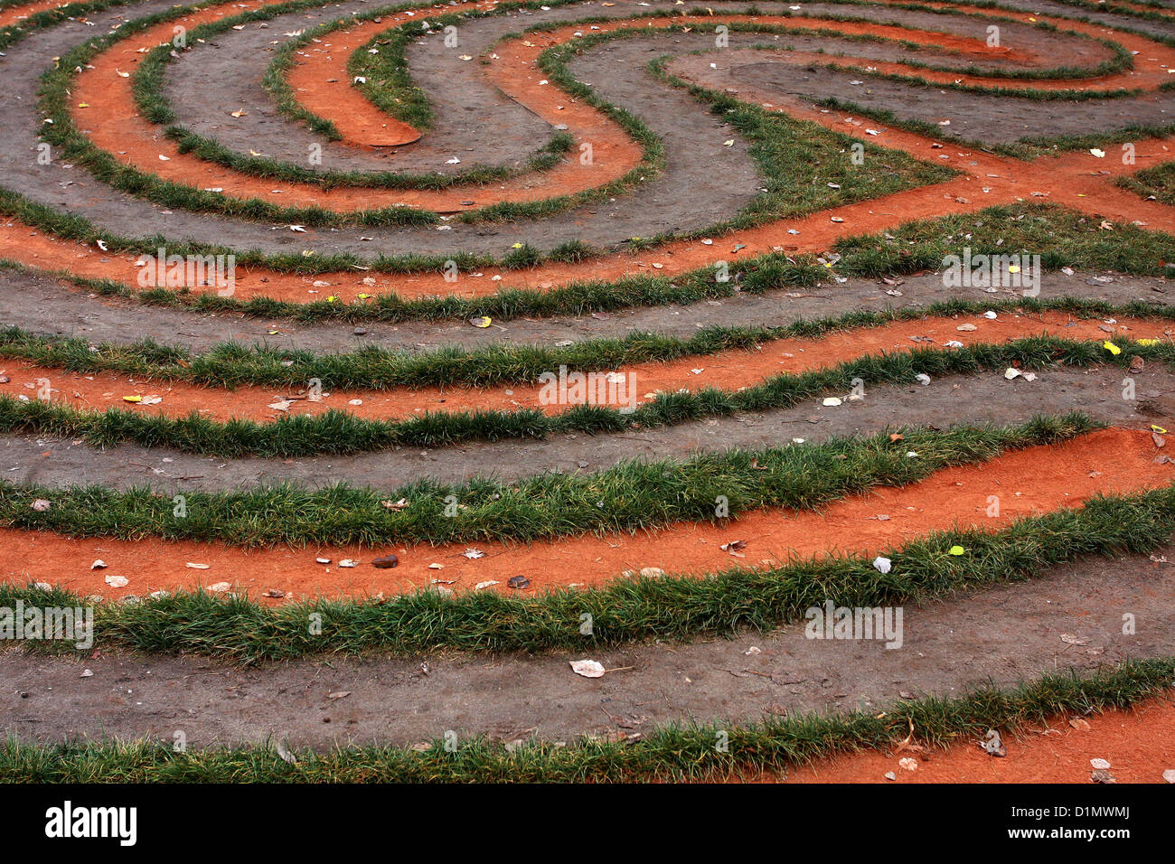 Ornamental garden maze Stock Photo