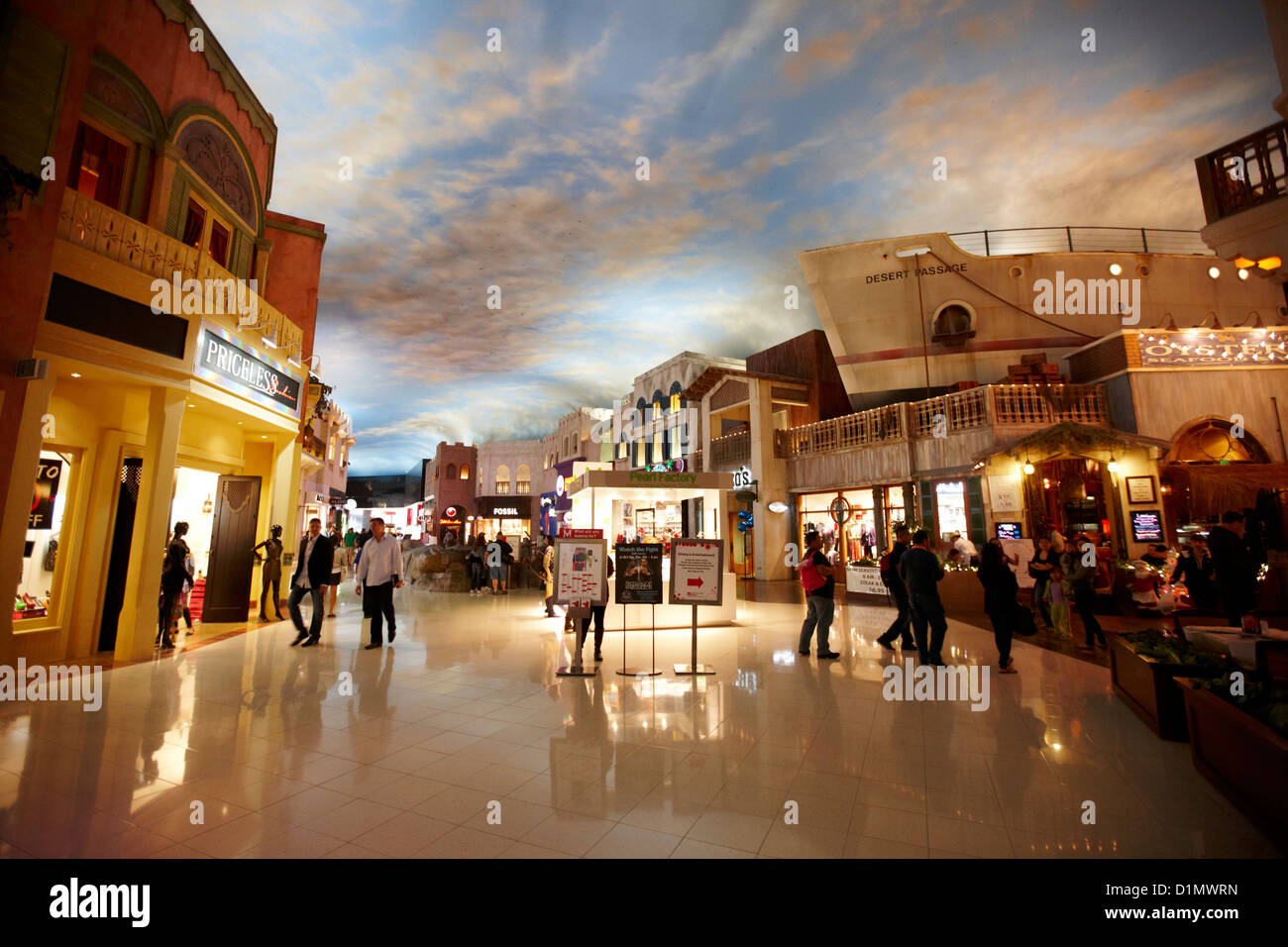 The Miracle Mile Shops With Artificial Sky Ceiling At Planet