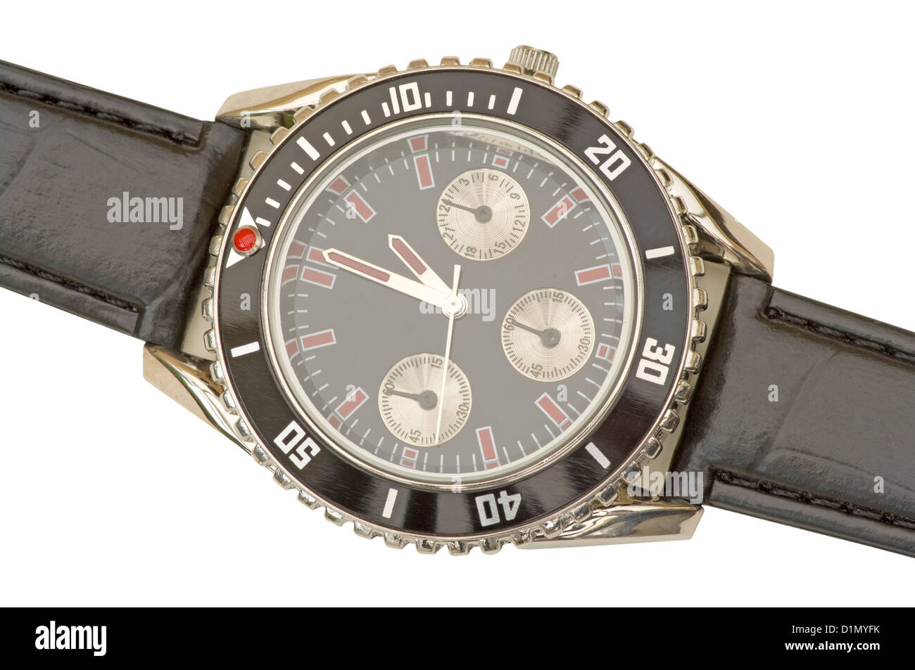 Mans Wristwatch Showing 1 O'Clock Stock Photo - Alamy