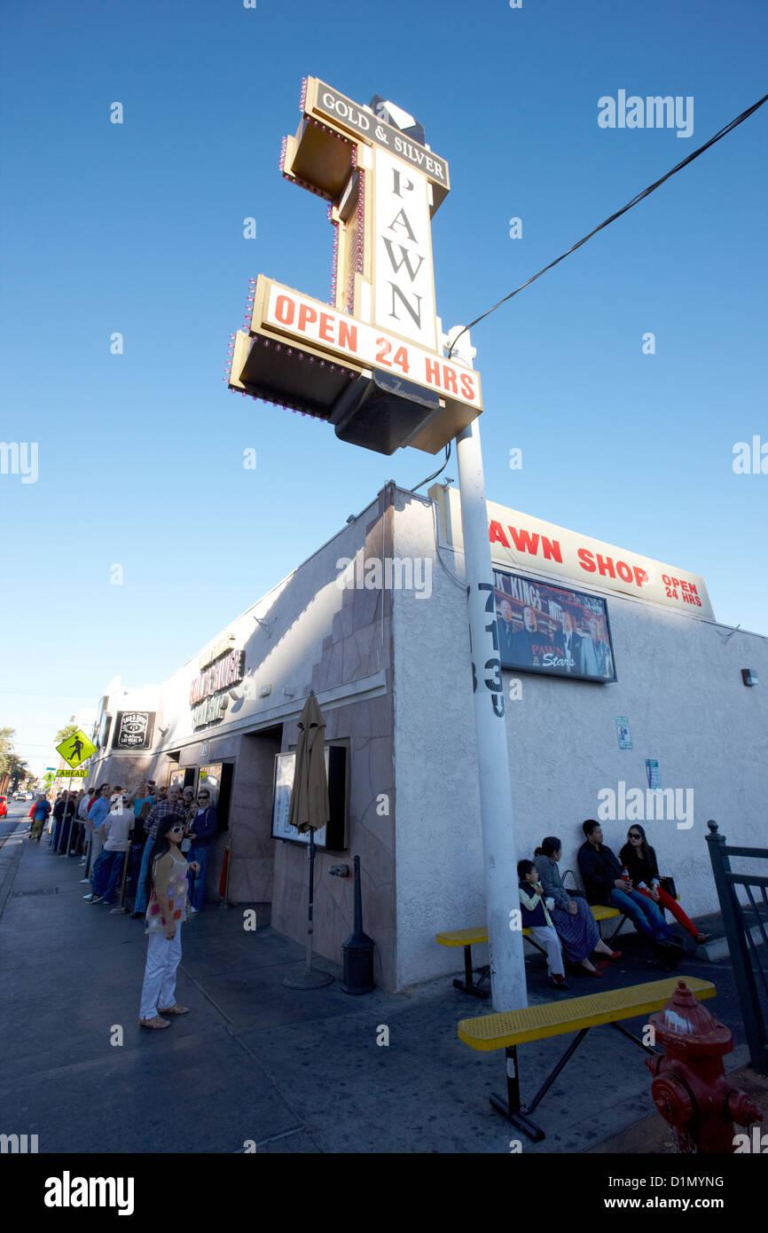 famous gold and silver pawn shop downtown Las Vegas home to the tv series pawn stars Nevada USA Stock Photo