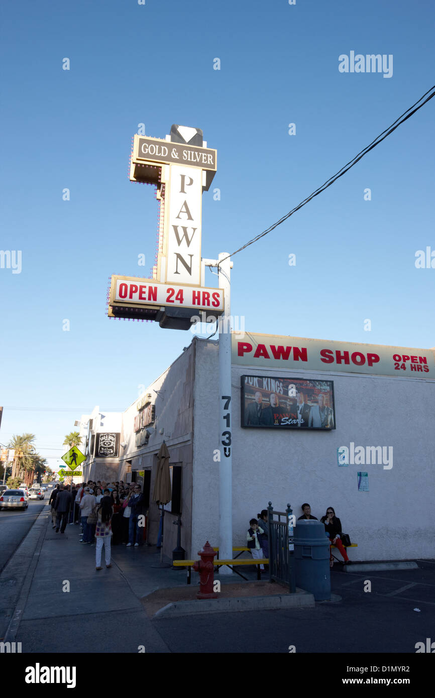 famous gold and silver pawn shop downtown Las Vegas home to the tv series pawn stars Nevada USA Stock Photo
