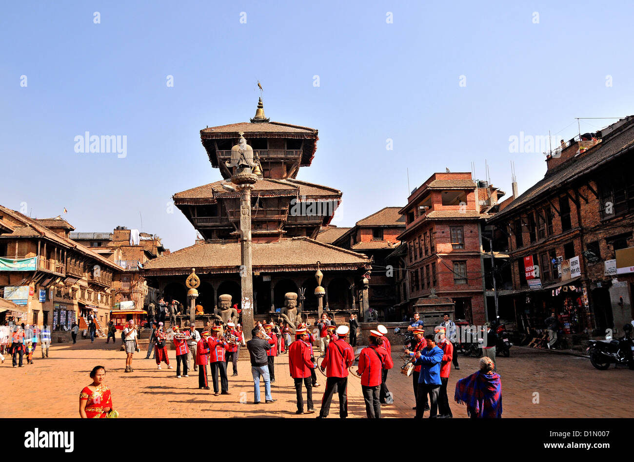 wedding parade Bhaktapur Nepal Stock Photo