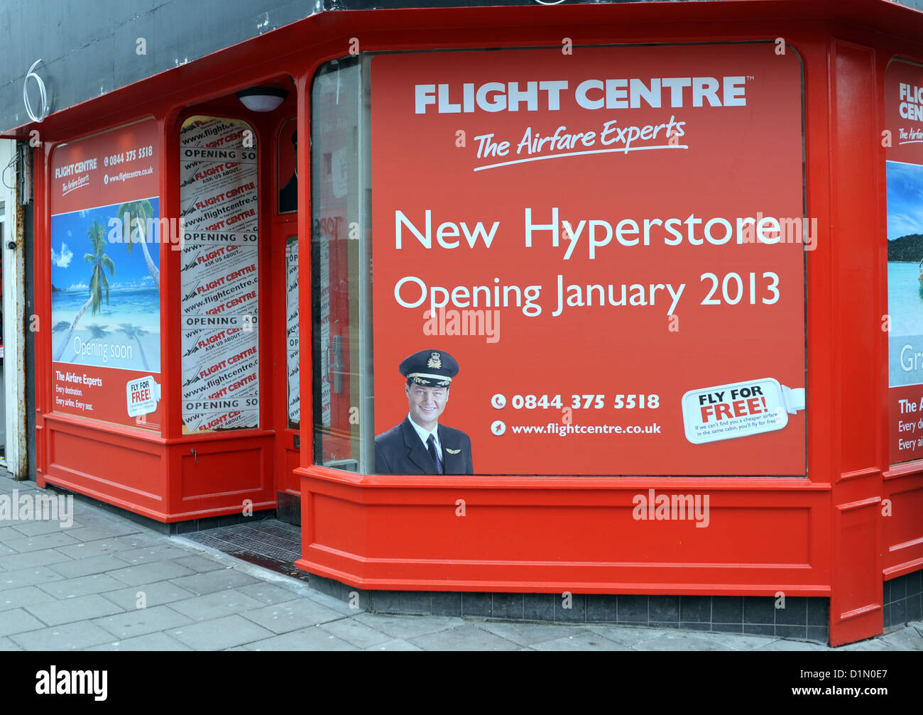 New Flight Centre hyperstore set to open Brighton UK Stock Photo