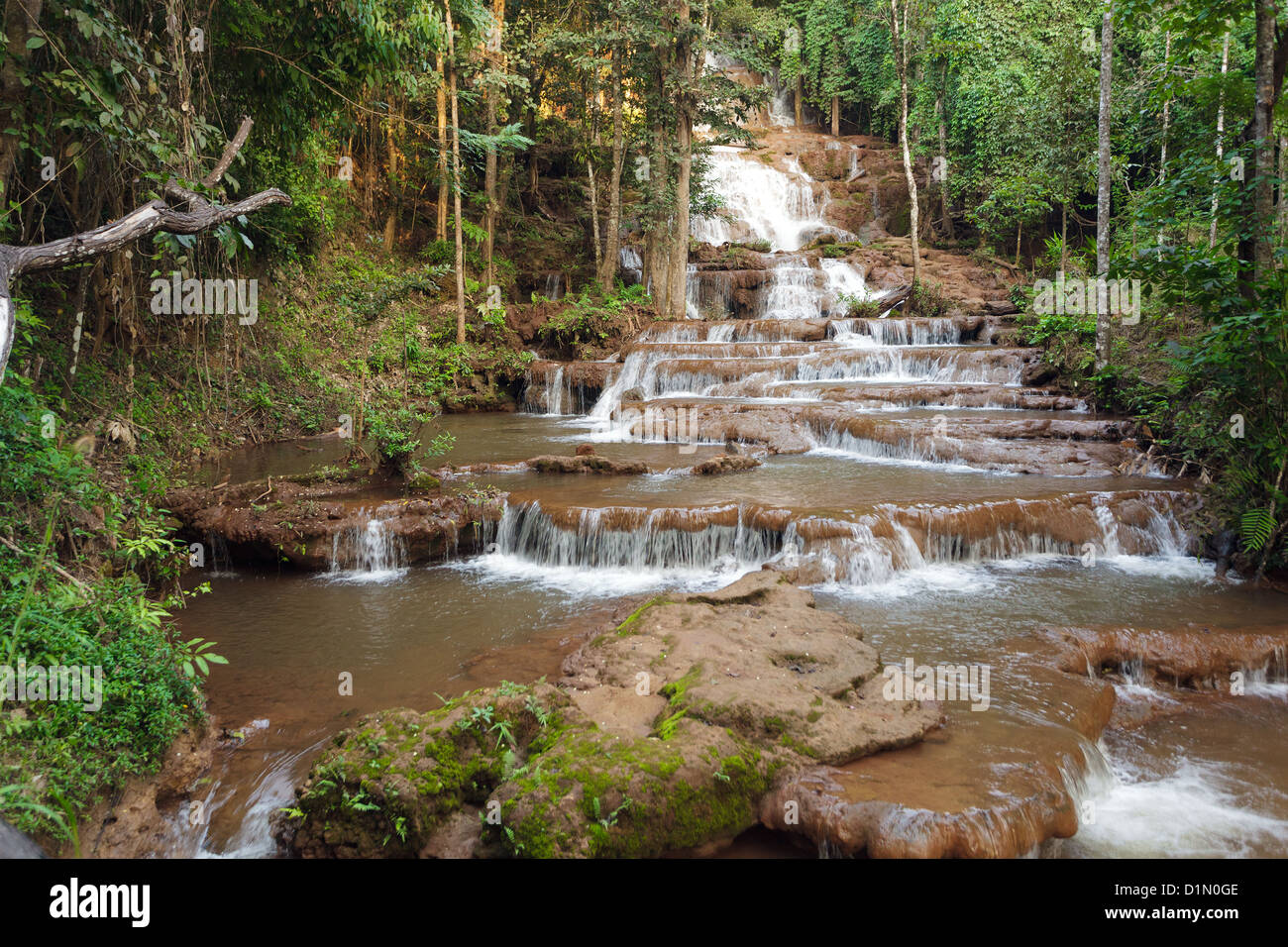 Pha Charoen tropical waterfall in jungle, Thailand Stock Photo