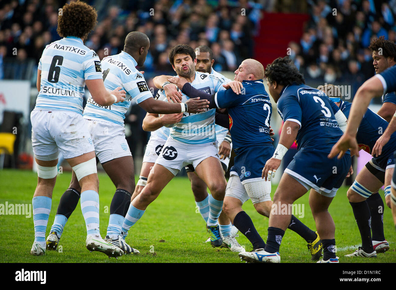 Colombes, France. 30 Dec. 2012. Rugby, Top 14. Racing CF vs SU Agen : 40-6.  Photo Frederic Augendre/Alamy Live News Stock Photo - Alamy