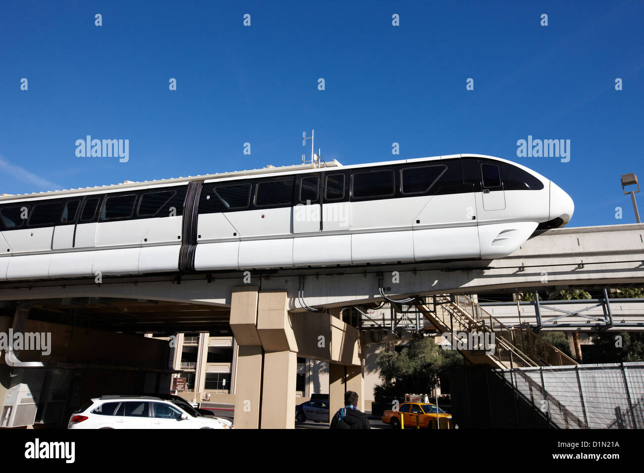 Las Vegas monorail train Nevada USA Stock Photo