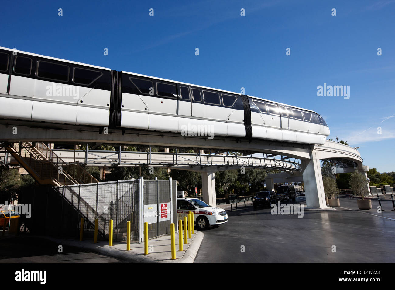 Las Vegas monorail train Nevada USA Stock Photo
