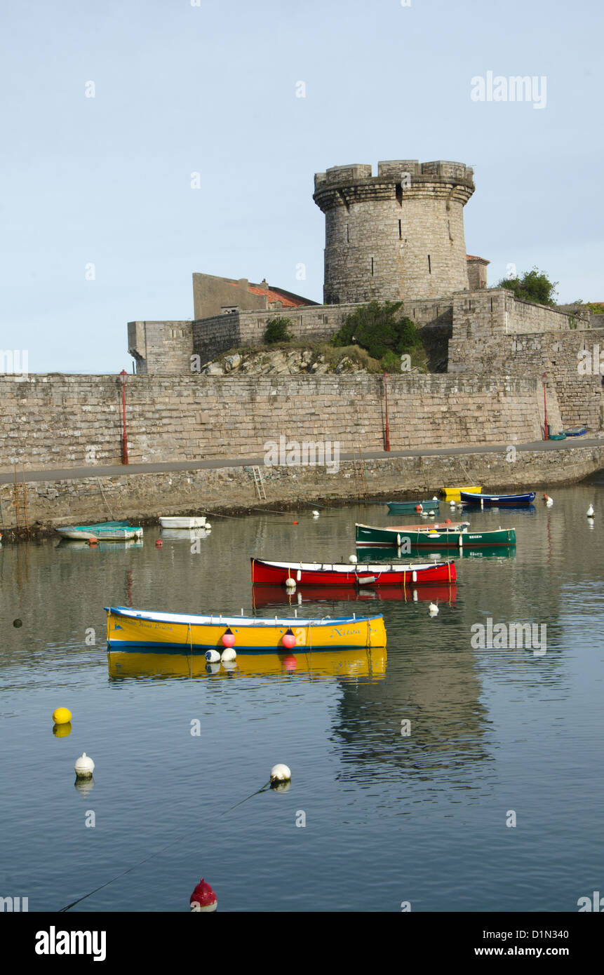 Port of Socoa at the french basque coast Stock Photo
