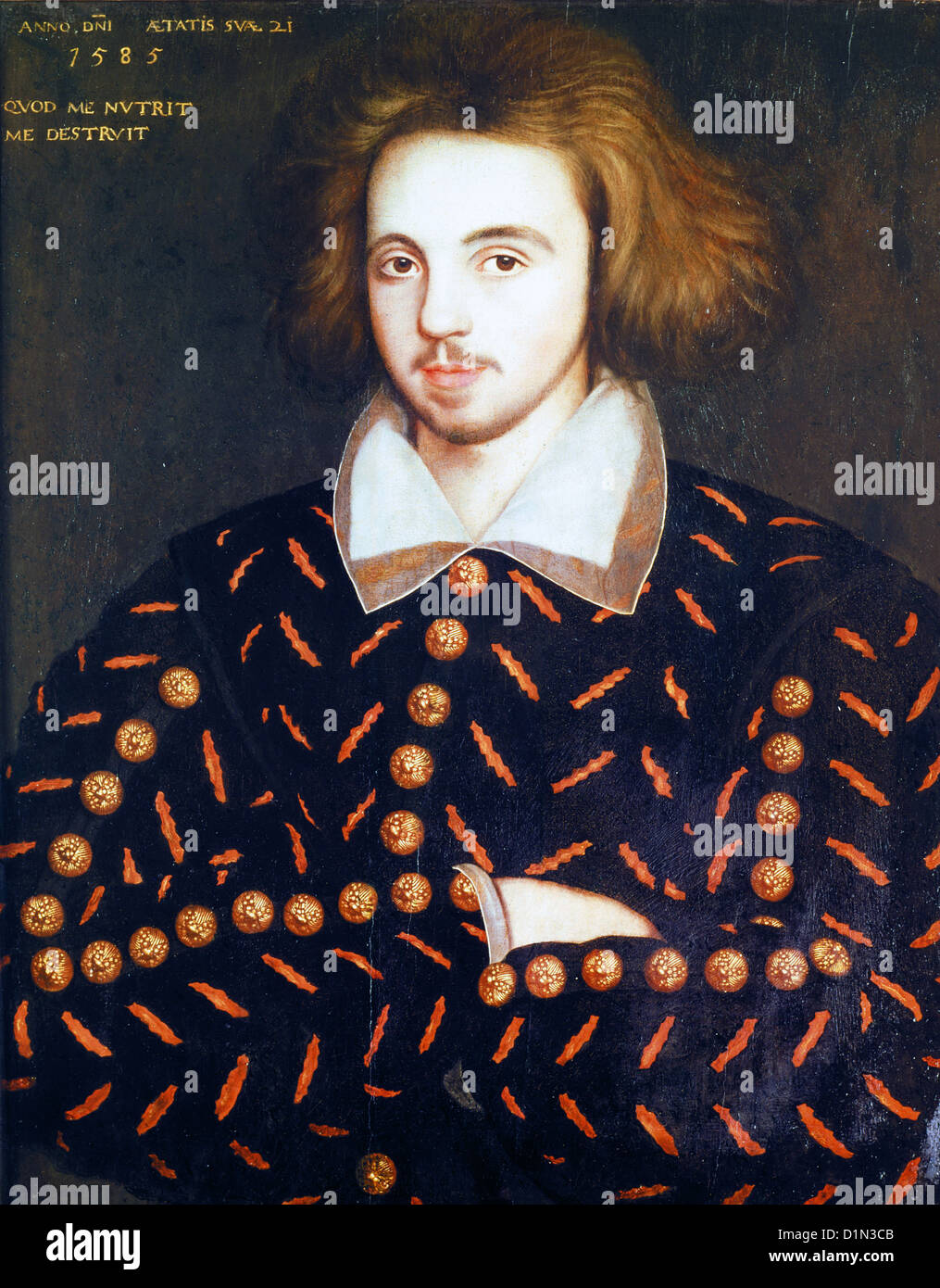 Christopher Marlowe, English dramatist, poet and translator of the Elizabethan era. Stock Photo