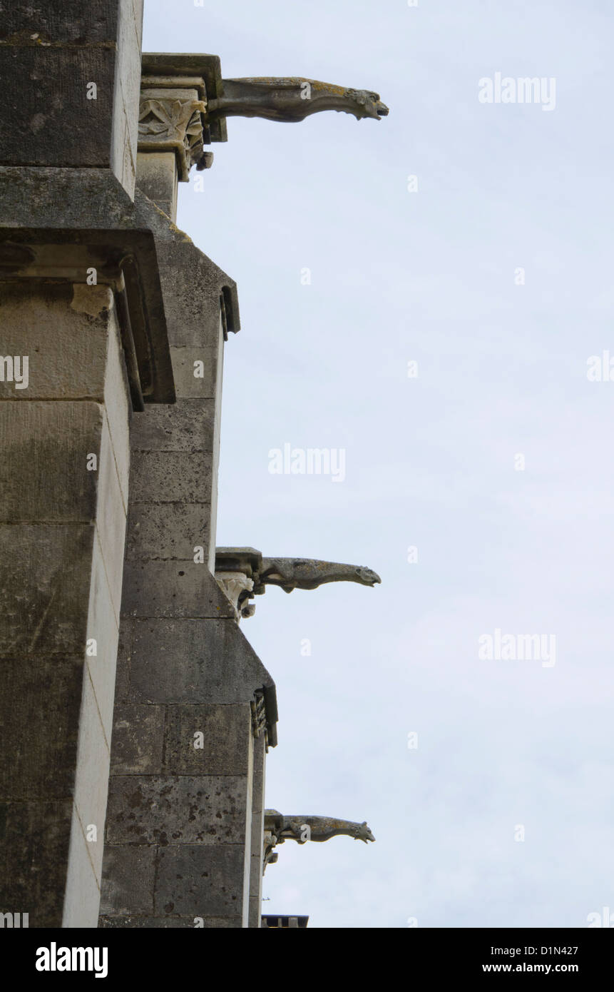 Gargoyles of the Sainte-Marie Cathedral in Bayonne Stock Photo
