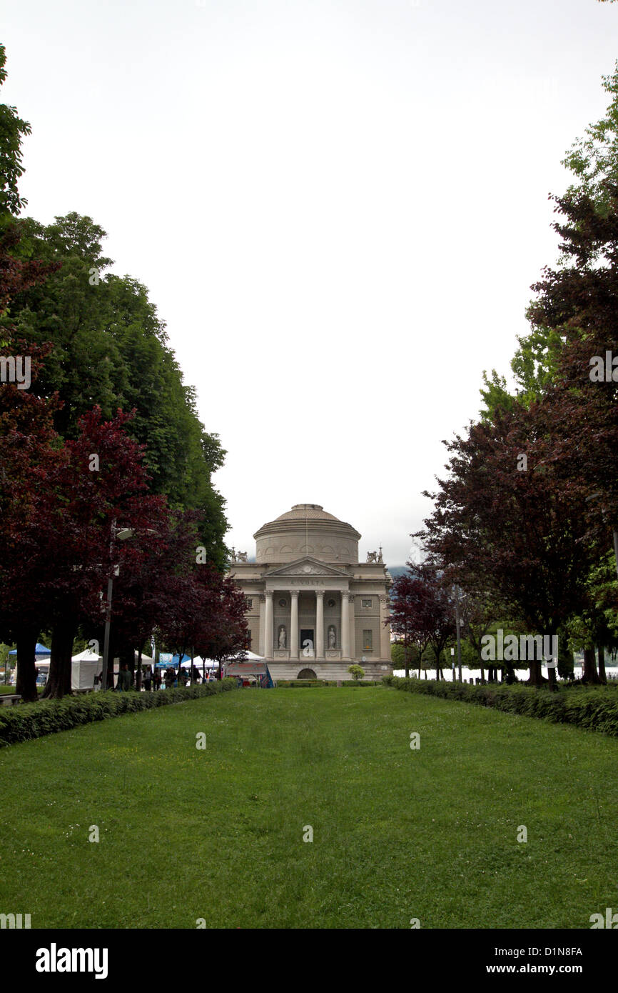 Volta temple in Como, Italy Stock Photo