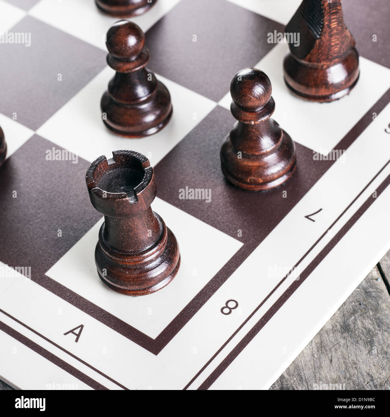Game of chess, with differential focus and copy space Stock Photo