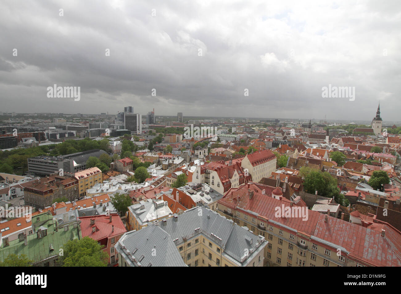 Panoramic shot of Tallinn Estonia Stock Photo