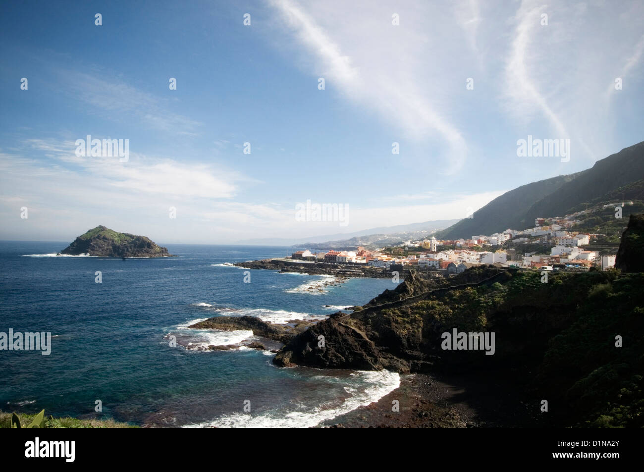 Roque de Garachico north coast of the island of Tenerife Canary Islands, Spain canaries seascape landscape northern Stock Photo