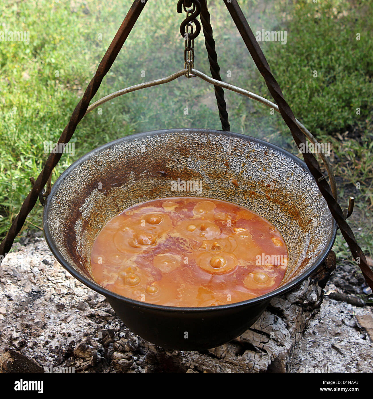 https://c8.alamy.com/comp/D1NAA3/hungarian-stew-cooking-in-a-cauldron-over-open-fire-D1NAA3.jpg