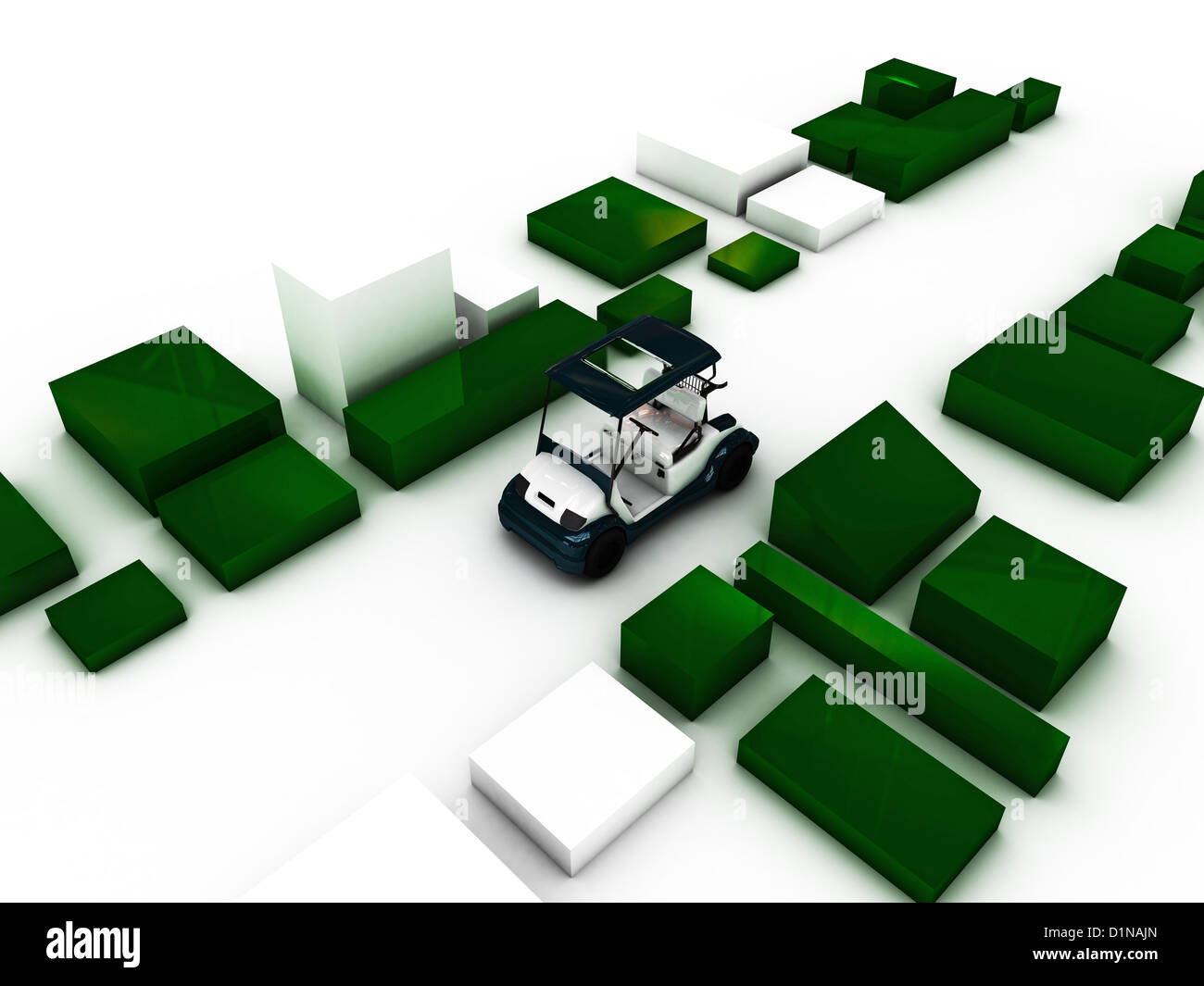 golf cart isolated on white background Stock Photo - Alamy