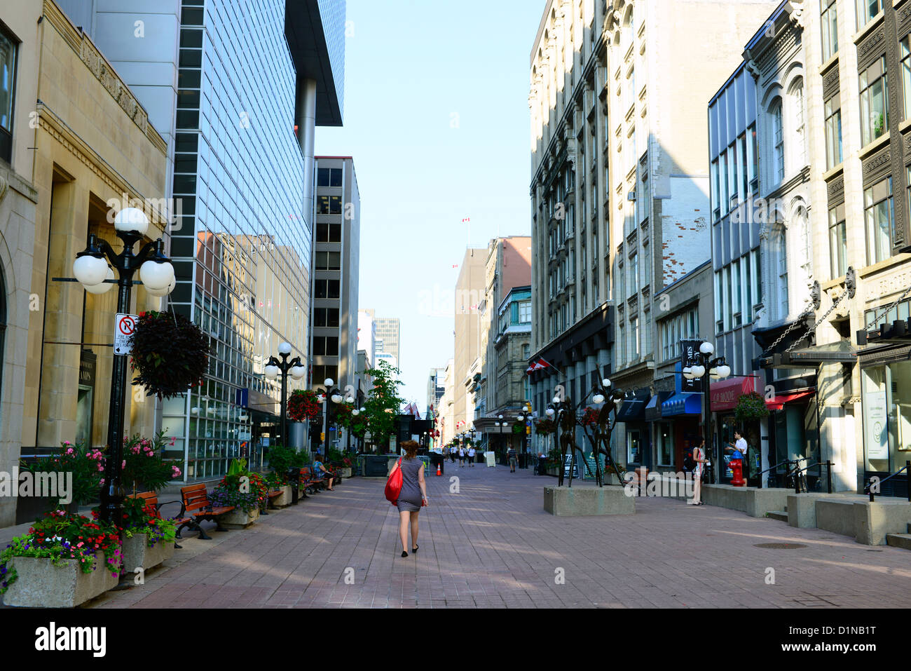 Sparks Street Mall entrance in downtown Ottawa Ontario Canada National