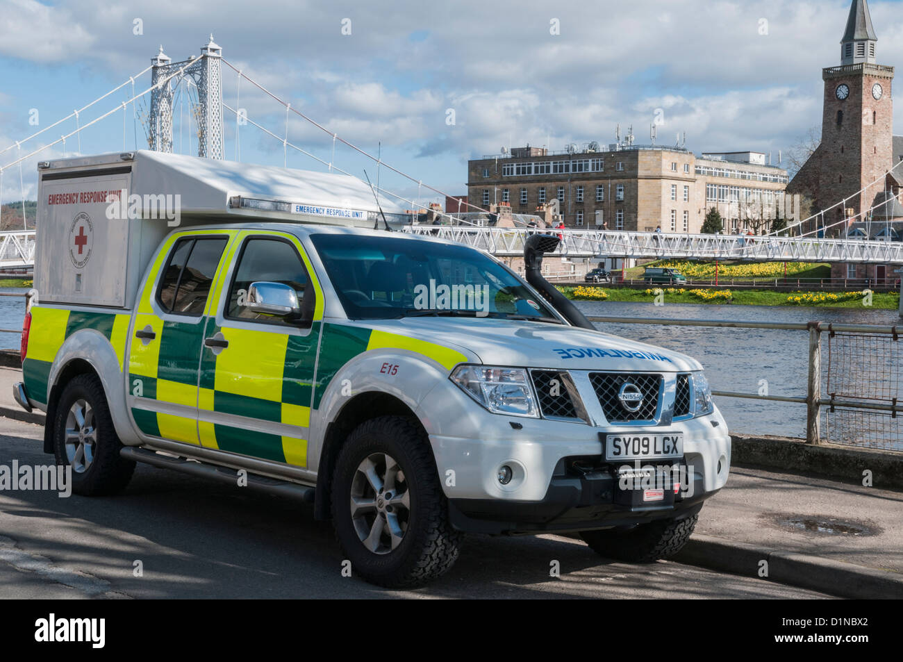 British Red Cross Emergency Response Vehicle Inverness Highland Scotland Stock Photo