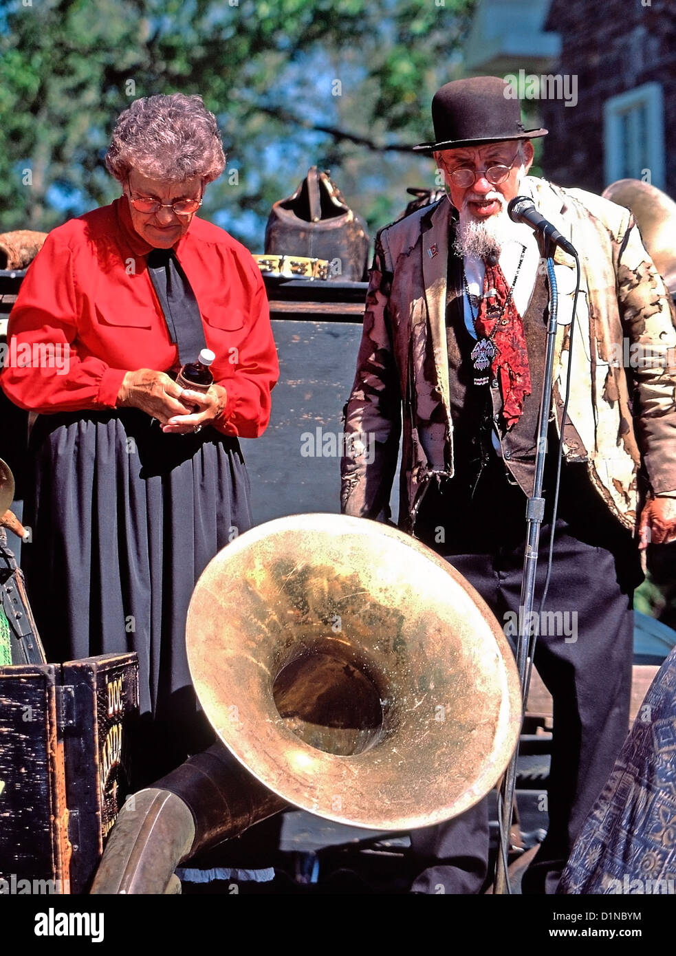 Doc Randall's Medicine Show at  the Museum of Appalachia,Tennessee Stock Photo