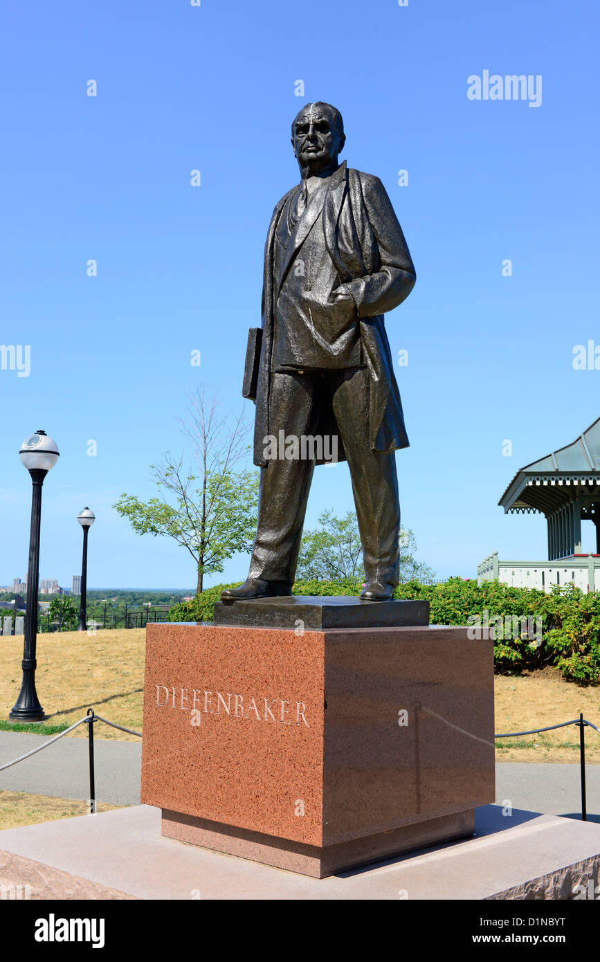 Monument of John Diefenbaker Ottawa Ontario Canada National Capital City former Prime Minister Stock Photo