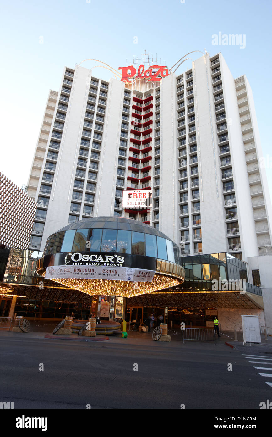 plaza hotel and casino downtown Las Vegas Nevada USA Stock Photo