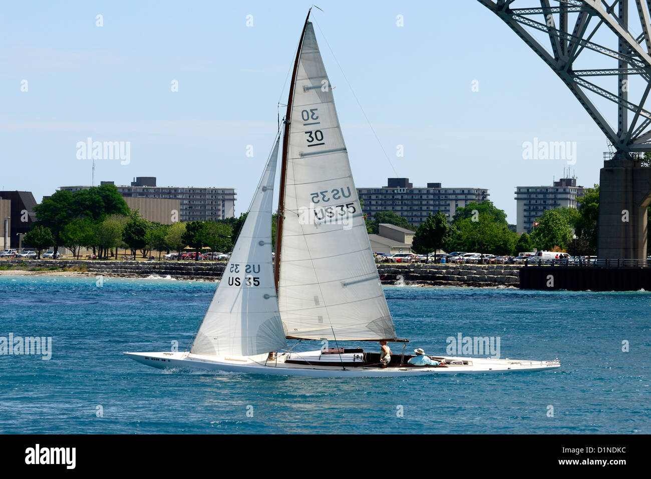 Sailboat on Lake Huron at Port Huron Michigan Blue Water International