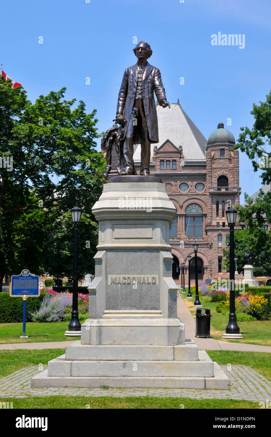 John MacDonald Statue Legislative Assembly Queen's Park Toronto Ontario