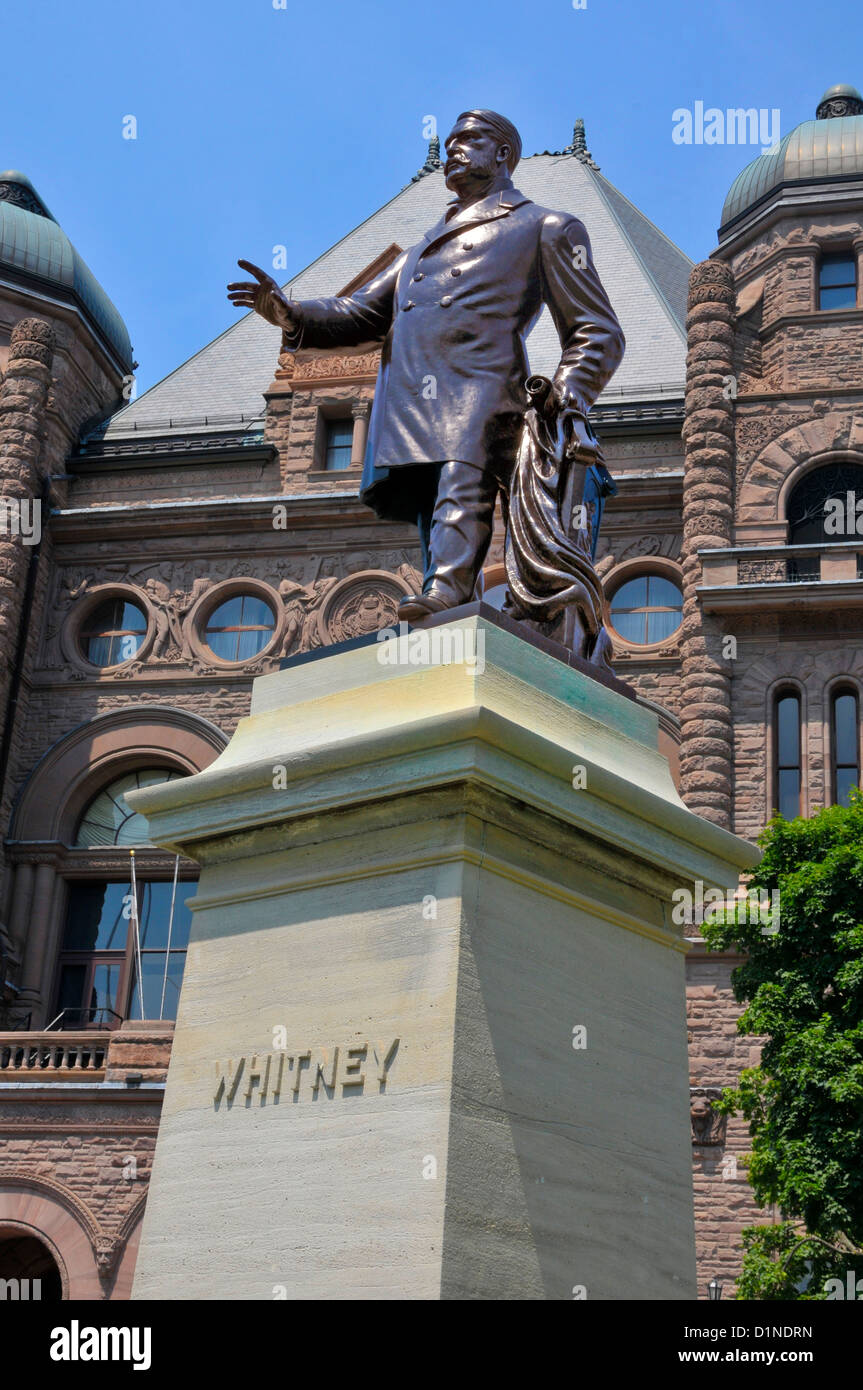 Sir James Pliny Whitney premier ontario Legislative Assembly Queen's Park Toronto Ontario Canada Capital City Stock Photo