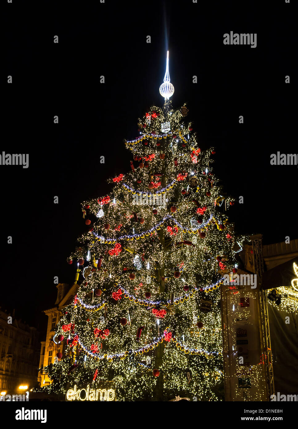 Christmas Tree in Prague Old Town Stock Photo Alamy