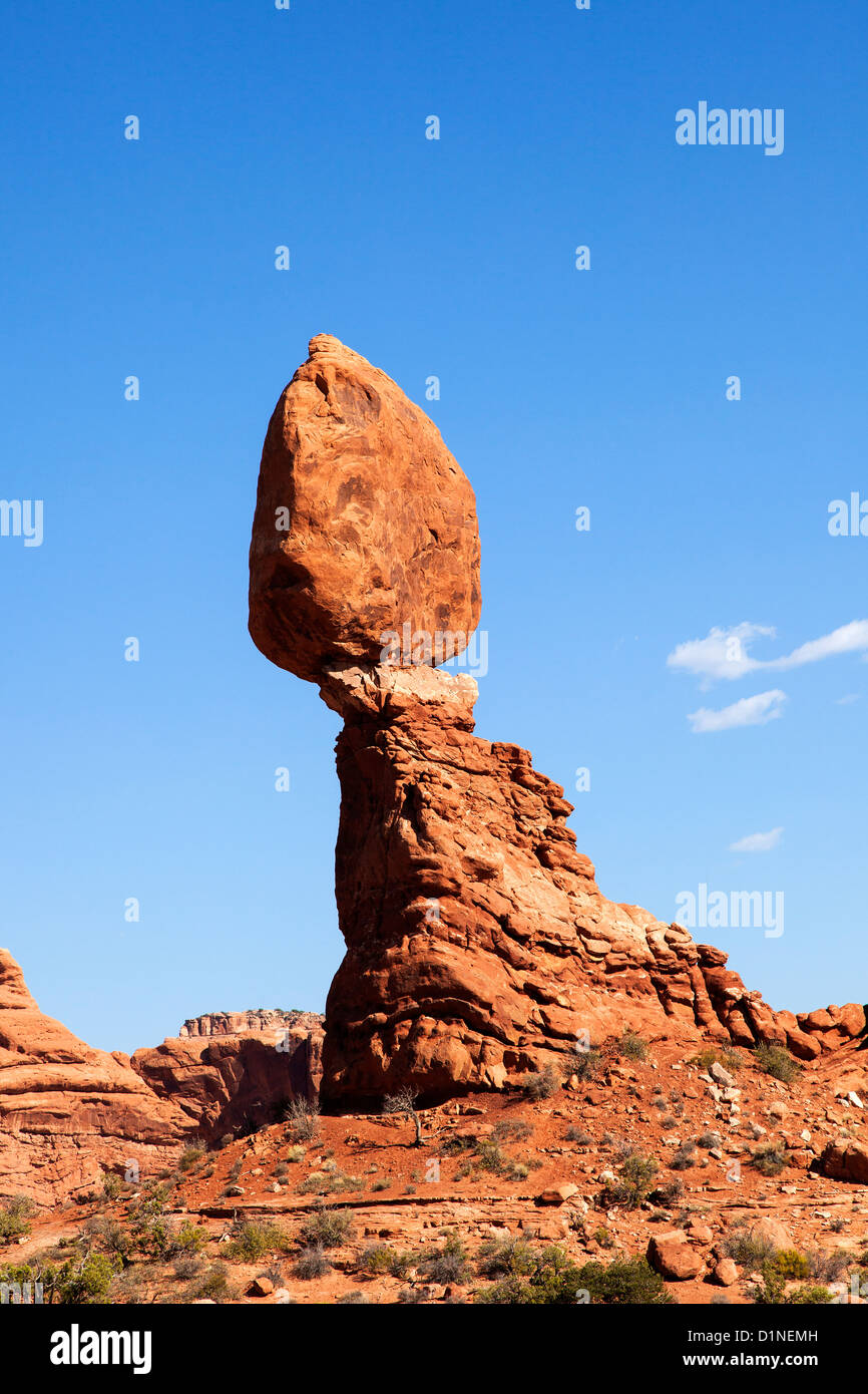 Balanced Rock, Arches NP, Utah, USA Stock Photo