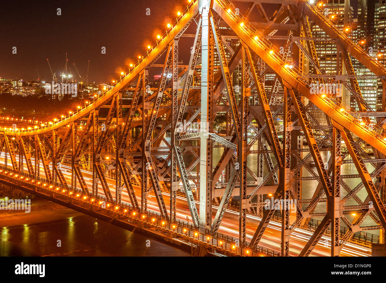 Story Bridge over the Brisbane River, Brisbane, Queensland, Australia Stock Photo