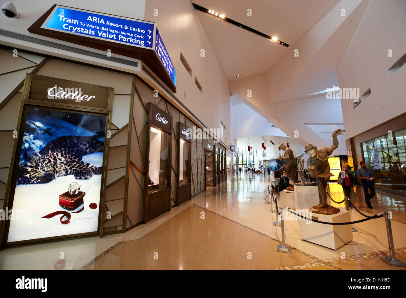 upmarket shops inside the crystals at citycenter retail district shopping mall Las Vegas Nevada USA Stock Photo